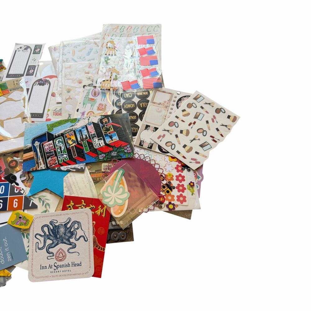 Mixed Scrapbook Sticker Ephemera Lot Junk Journal Planner Craft Paper Supplies - Picture 9 of 16